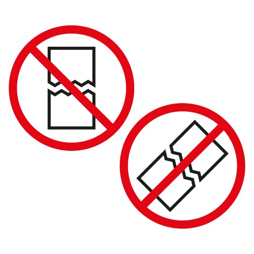 No broken objects sign fragile item prohibition vector image