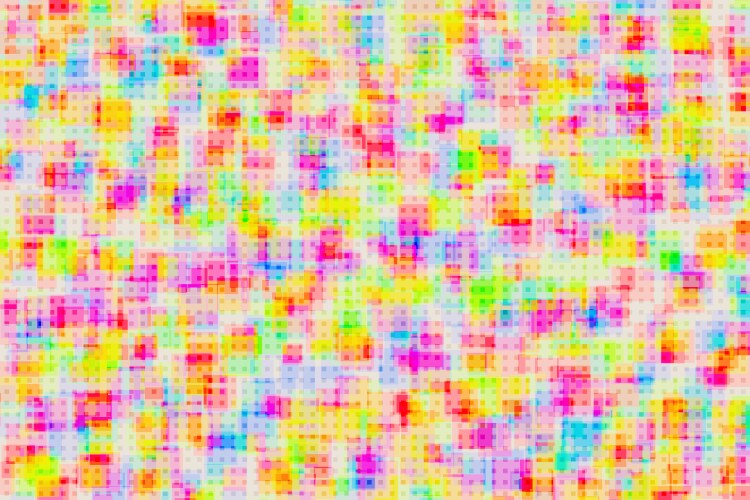 Abstract colorful square tech pattern design vector image
