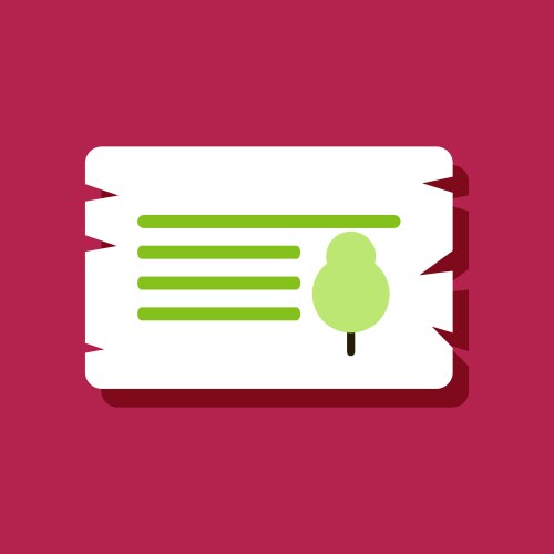 Flat icon design collection paper from tree vector image