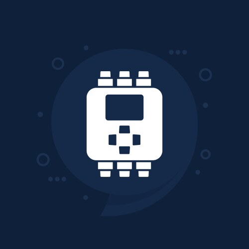 Plc icon programmable logic controller vector image