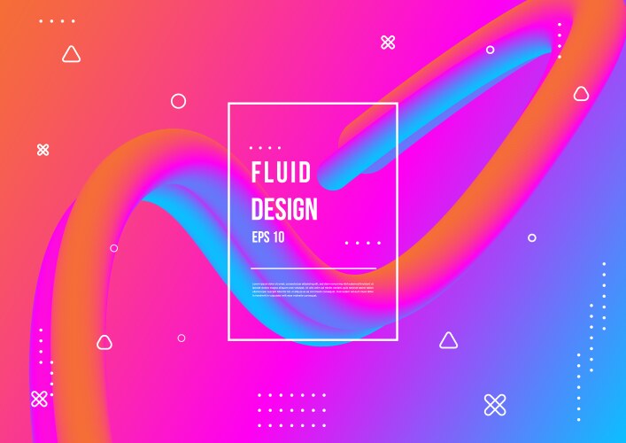 abstract fluid color pattern with modern vector