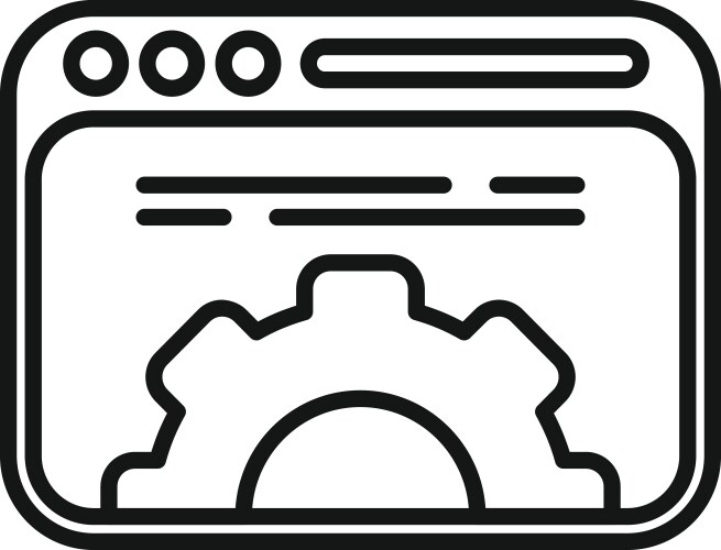 Api code icon outline develop program php vector image