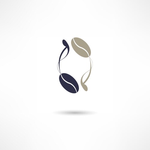 Simple coffee bean icon Royalty Free Vector Image