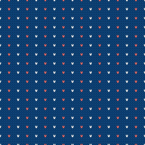 Winter knitted seamless pattern with dots vector image