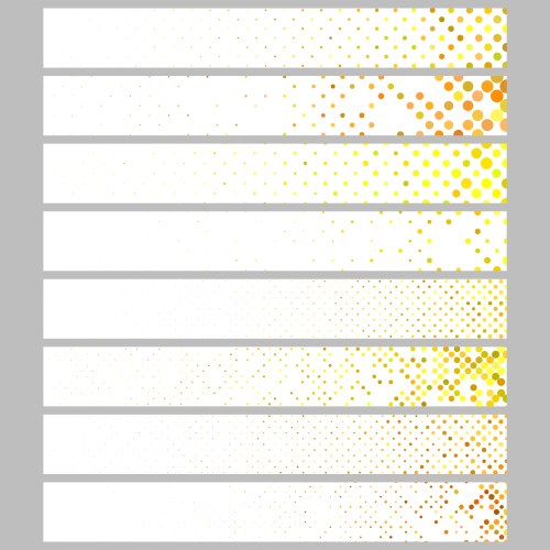 Color abstract dot pattern rectangular web banner vector image
