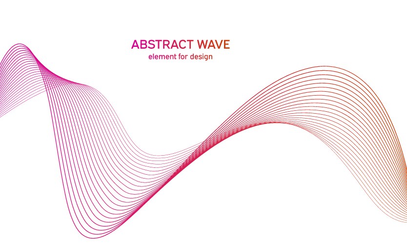 Abstract colorful wave element for design vector image