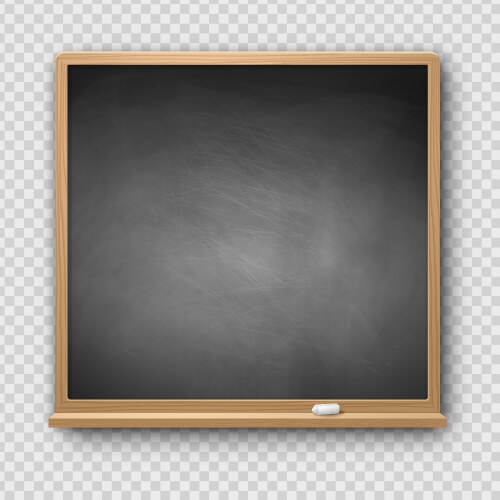 Blackboard realistic green and black chalkboard Vector Image