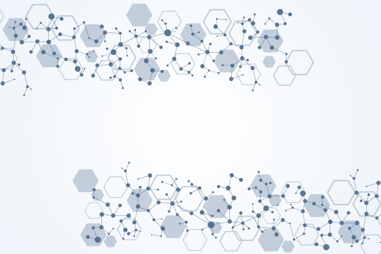 Science network pattern connecting lines and dots vector image
