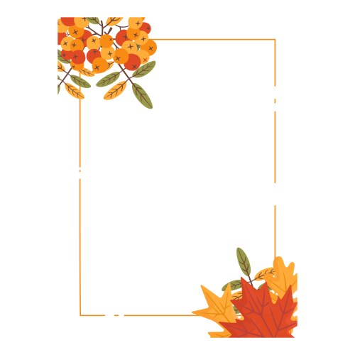Autumn card fall season cozy poster Vector Image