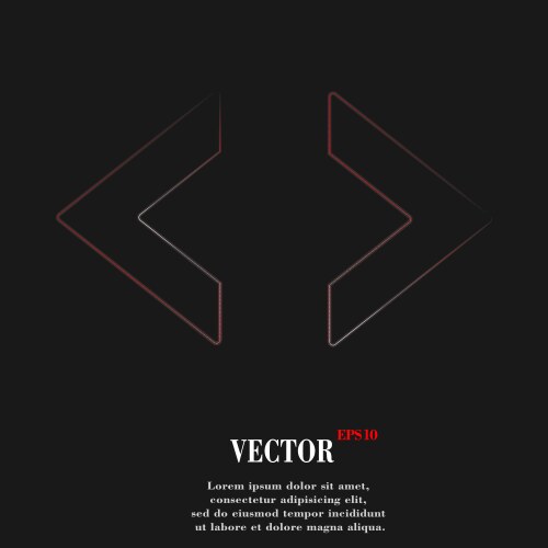 Code icon symbol flat modern web design with long vector image