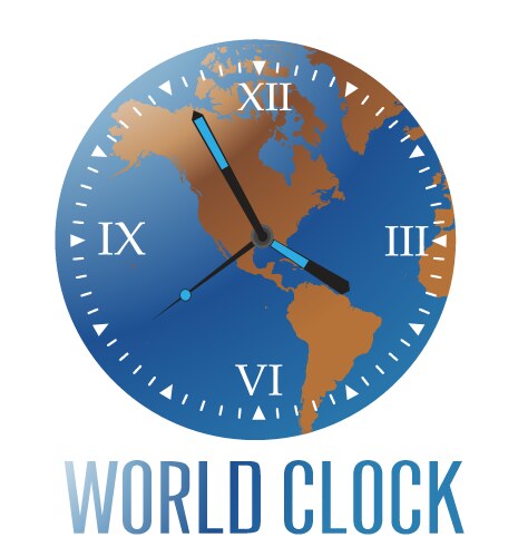 World time clocks Royalty Free Vector Image - VectorStock