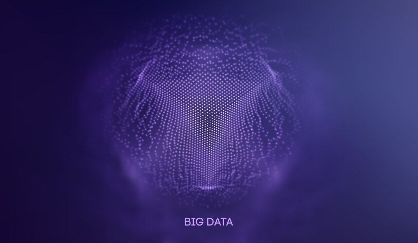 Big data technology background binary code vector image