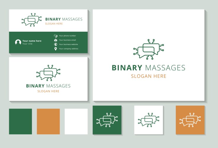 Binary code connecting speech bubbles forming vector image