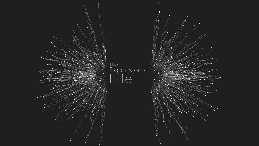 Expansion of life sphere explosion Royalty Free Vector Image