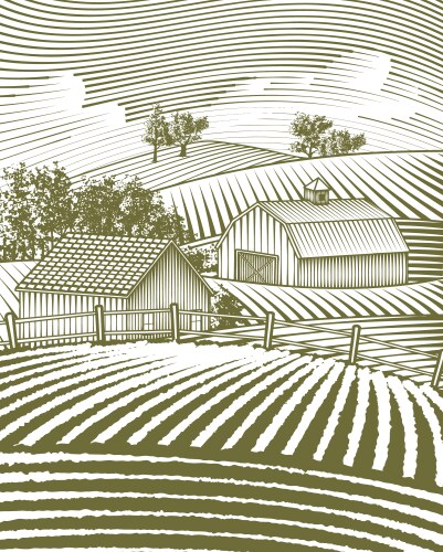 Retro landscapes set Royalty Free Vector Image