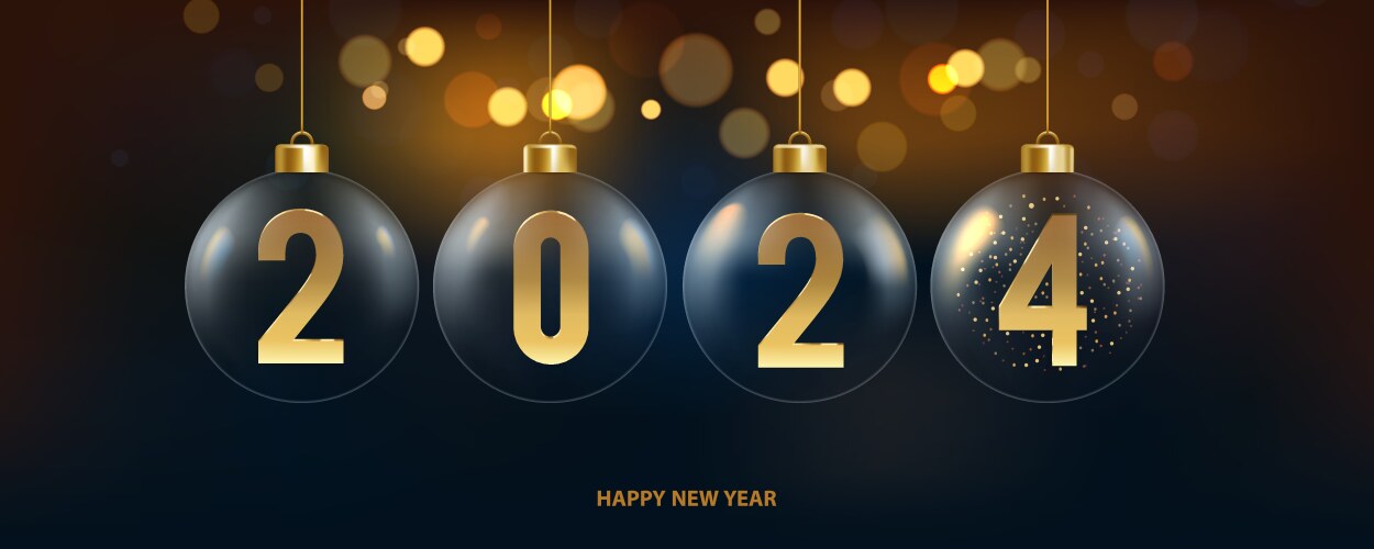 Happy new year 2024 vector image