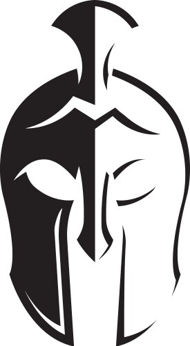 Spartan helmet logo template icon design Vector Image