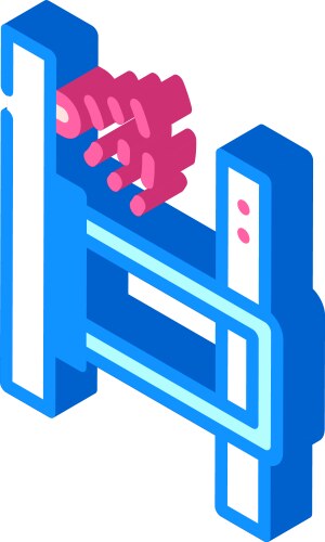Bounding frame with sensor isometric icon vector image