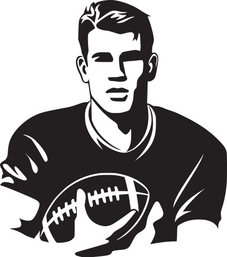 Football - black and white isolated icon Vector Image