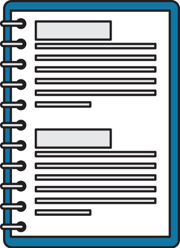 Notebook diary document isolated icon vector image