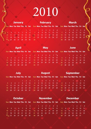 Red calendar Royalty Free Vector Image - VectorStock