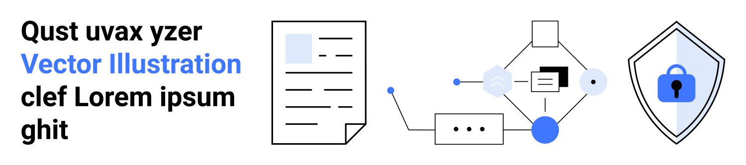 Cybersecurity concept with documents data flow vector image
