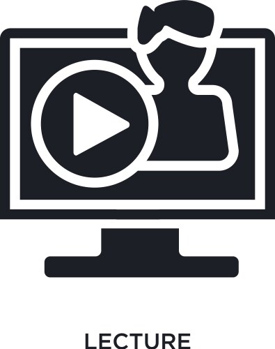Lecture isolated icon simple element from vector image