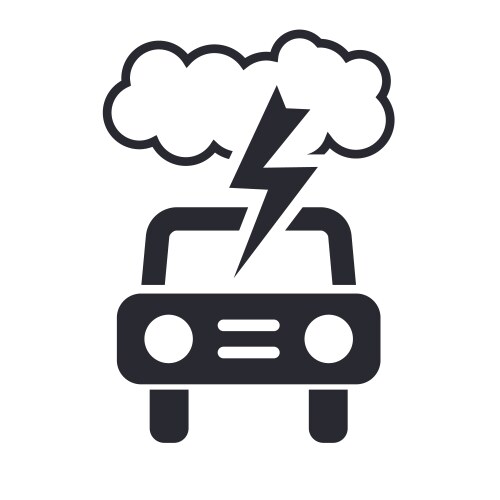 Stormy Car Icon vector image