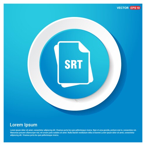 File format icon abstract blue web sticker button vector image