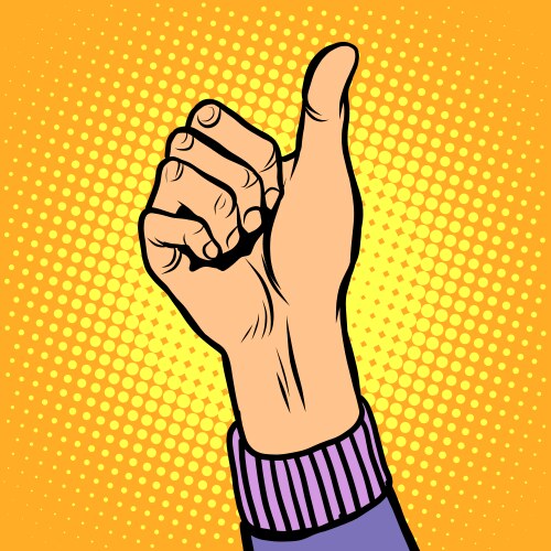 You are indicating hand gesture Royalty Free Vector Image