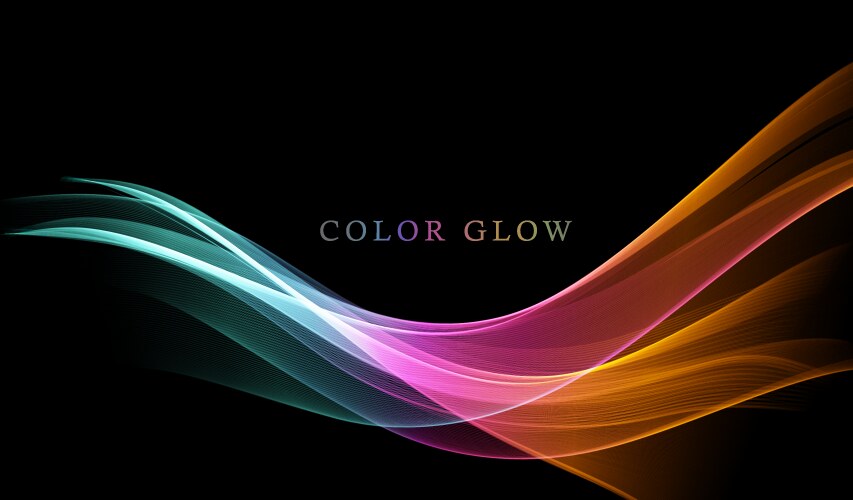 Abstract shiny color spectrum wave design element vector image