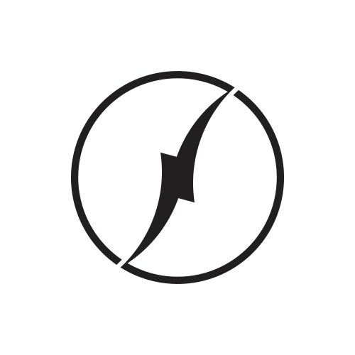 Letter r thunder energy symbol logo Royalty Free Vector