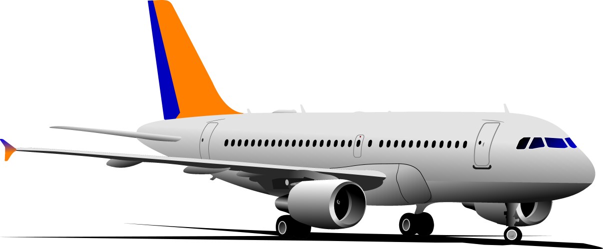 Passenger airplane Royalty Free Vector Image - VectorStock