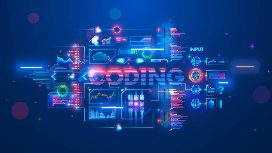 AI & Coding Course - Neural Network vektorbild