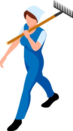 Farmer isometric Royalty Free Vector Image - VectorStock