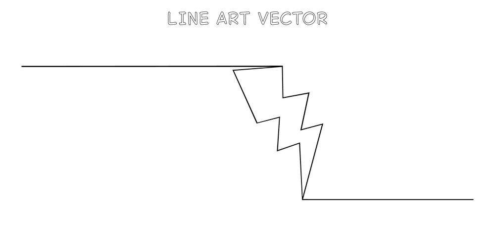 Stylized Lightning Bolt Vector Image