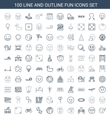 33 fun icons (36934124) – Free Vector | VectorStock