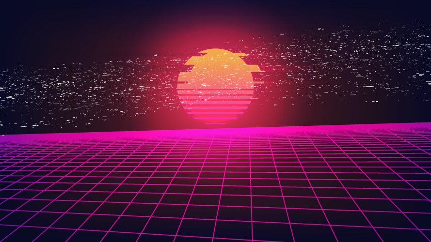 Synthwave vaporwave retrowave glitch arrows Vector Image