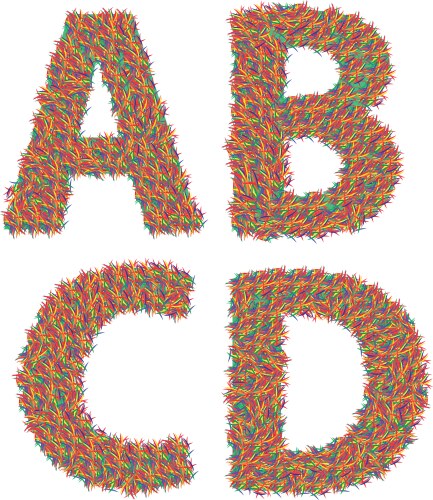 Font Abcd Text Alphabet Vector Images (over 550)