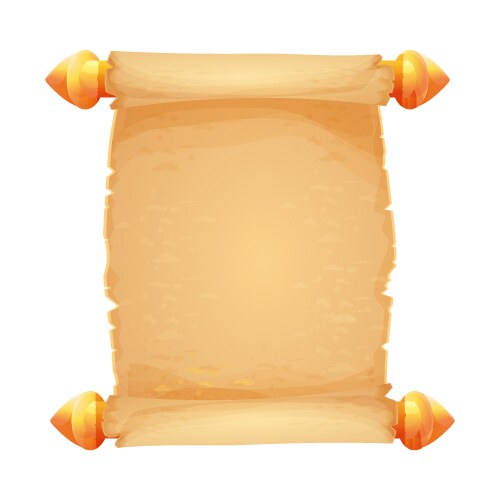 parchment scroll antique paper with golden vector image