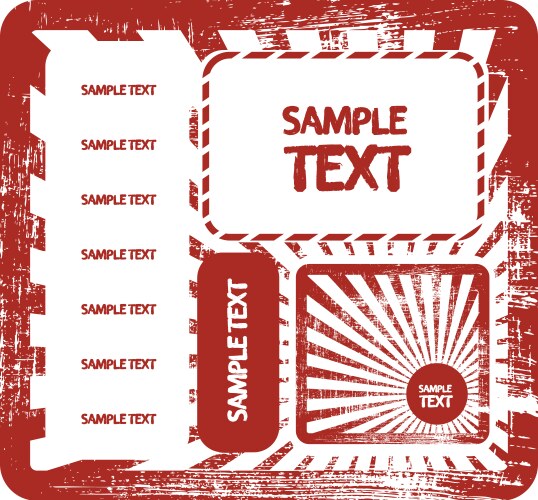 Square grunge red rush stamp Royalty Free Vector Image