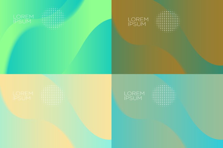 Smooth abstract colorful backgrounds set - eps10 vector image