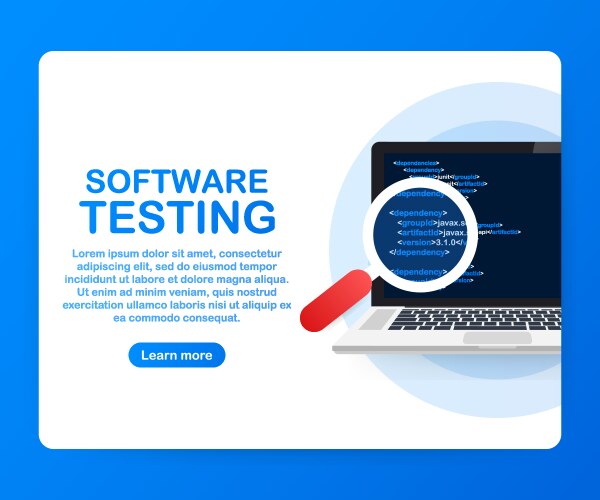 Software testing development workflow vektorbild