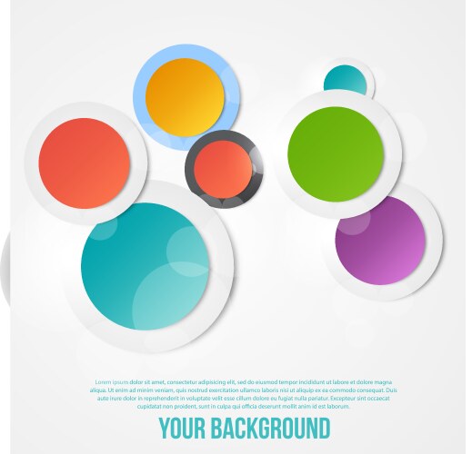 Abstract circles template object web vector image