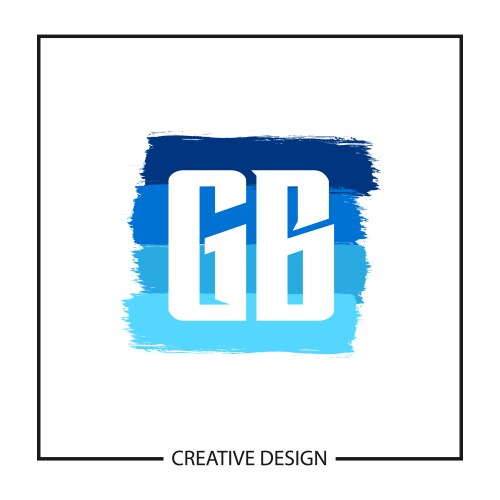 Initial letter gb logo template design Royalty Free Vector