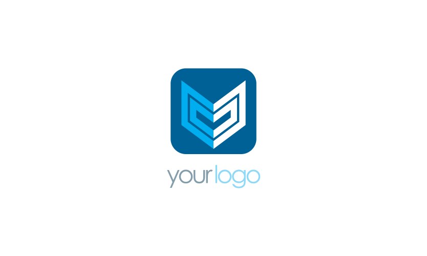 Shape polygon circle company logo Royalty Free Vector Image