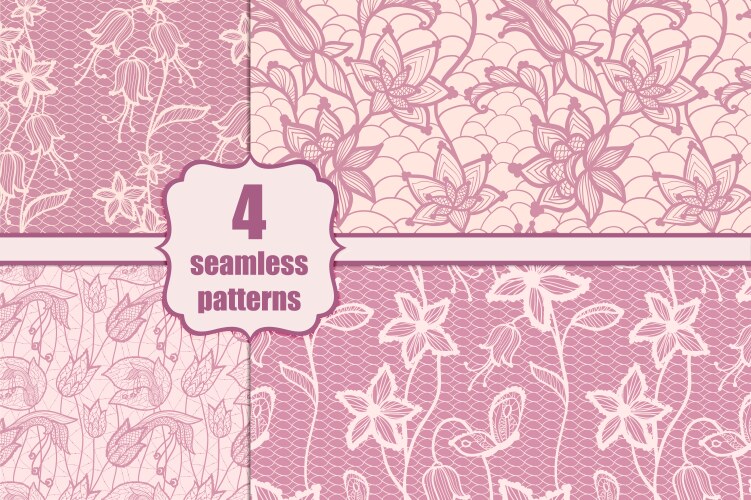 White Lace Seamless Pattern Royalty Free Vector Image