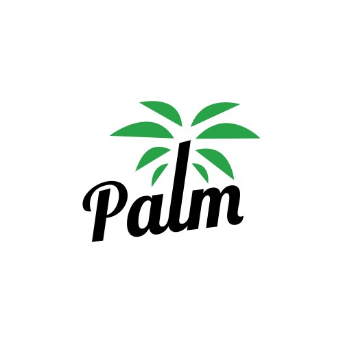 Palm tree gold logo icon – Royalty-Free Vector | VectorStock