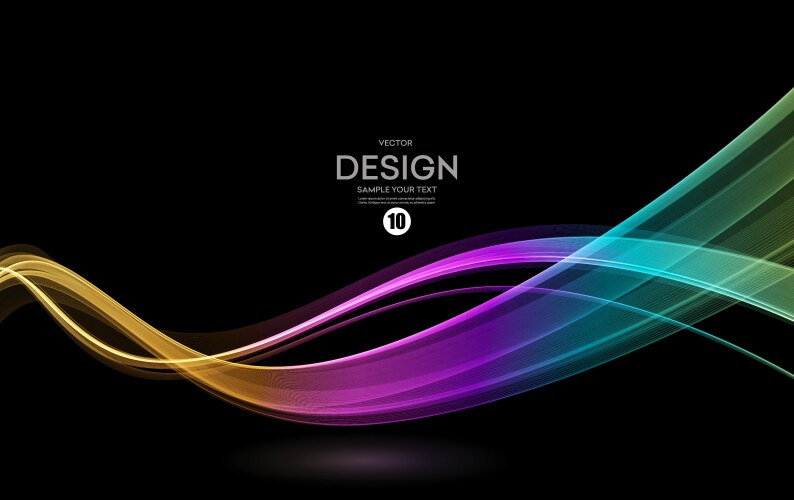 abstract shiny color spectrum wave design element vector image