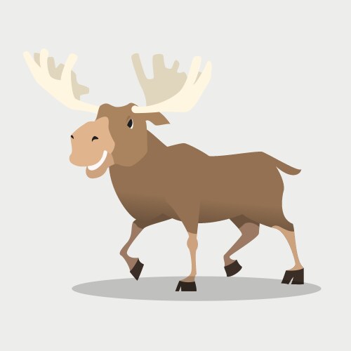 Cute moose cartoon Royalty Free Vector Image - VectorStock
